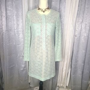 Victoria Beckham Mint Green Lace Dress